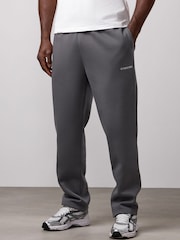 Pilka - Gym King Fundamental Fleece Linear Straight Leg Joggers - 3 paveikslėlis iš 4