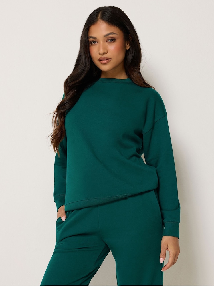 PixieGirl Petite Green Sweatshirt - Image 1 of 5 PixieGirl Petite Green Sweatshirt - Image 1 of 5