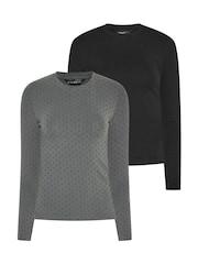 PixieGirl Petite Polka Dot Long Sleeve Cotton T-Shirts 2 Pack - Εικόνα 1 του 7