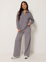 PixieGirl Petite Purple Wide Leg Joggers - Image 1 of 5