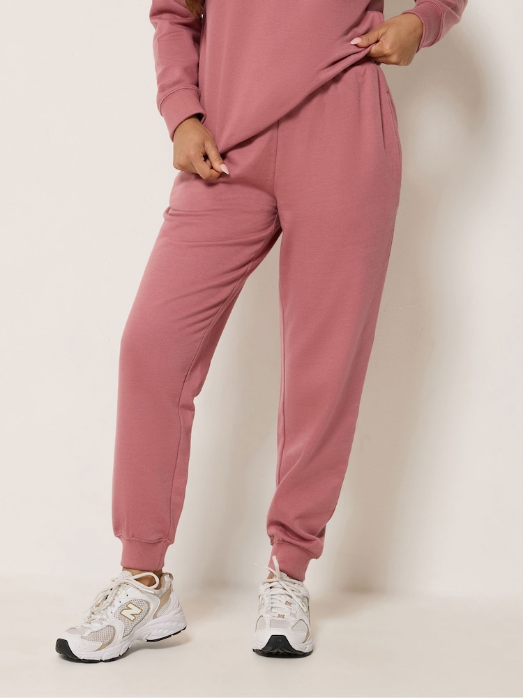 PixieGirl Petite Pink Cuffed Joggers - Image 1 of 5 PixieGirl Petite Pink Cuffed Joggers - Image 1 of 5