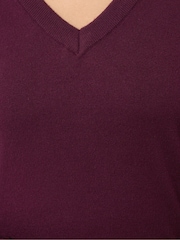 Long Tall Sally Red Knitted V-Neck Jumper - Image 4 of 5