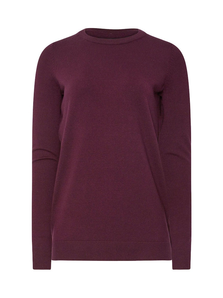 Long Tall Sally Purple Knitted Crew Neck Jumper - Image 4 of 4 Long Tall Sally Purple Knitted Crew Neck Jumper - Image 4 of 4