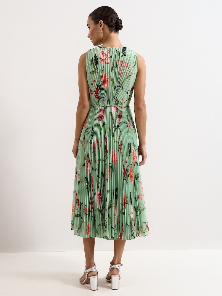 Phase Eight Green Petite Simara Floral Dress - Image 2 of 7