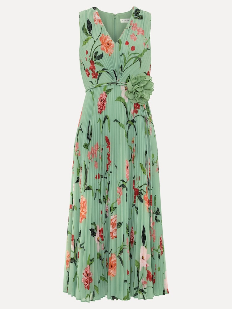 Phase Eight Green Petite Simara Floral Dress - Image 7 of 7
