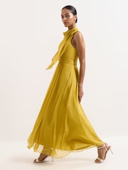 Phase Eight Yellow Blaise Silk Dress - Image 6 of 7