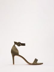 Phase Eight Green Satin Strap Heel Sandals - Image 3 of 7