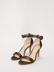 Phase Eight Green Satin Strap Heel Sandals - Image 5 of 7