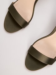 Phase Eight Green Satin Strap Heel Sandals - Image 7 of 7