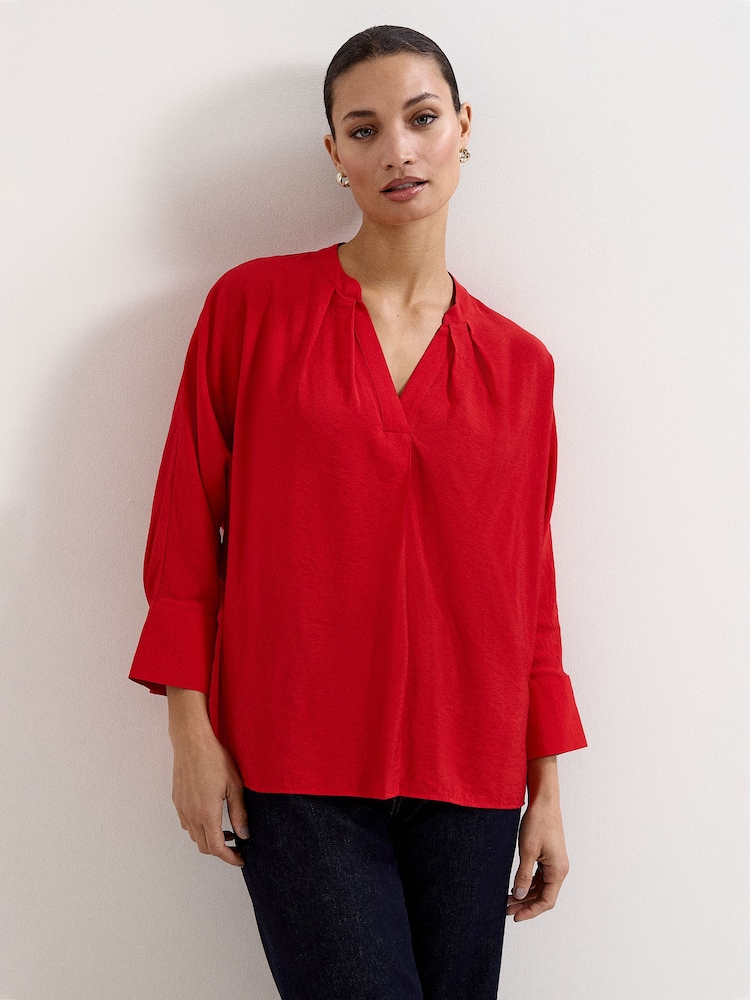 Phase Eight Red Cynthia Red Blouse - Image 1 of 7 Phase Eight Red Cynthia Red Blouse - Image 1 of 7