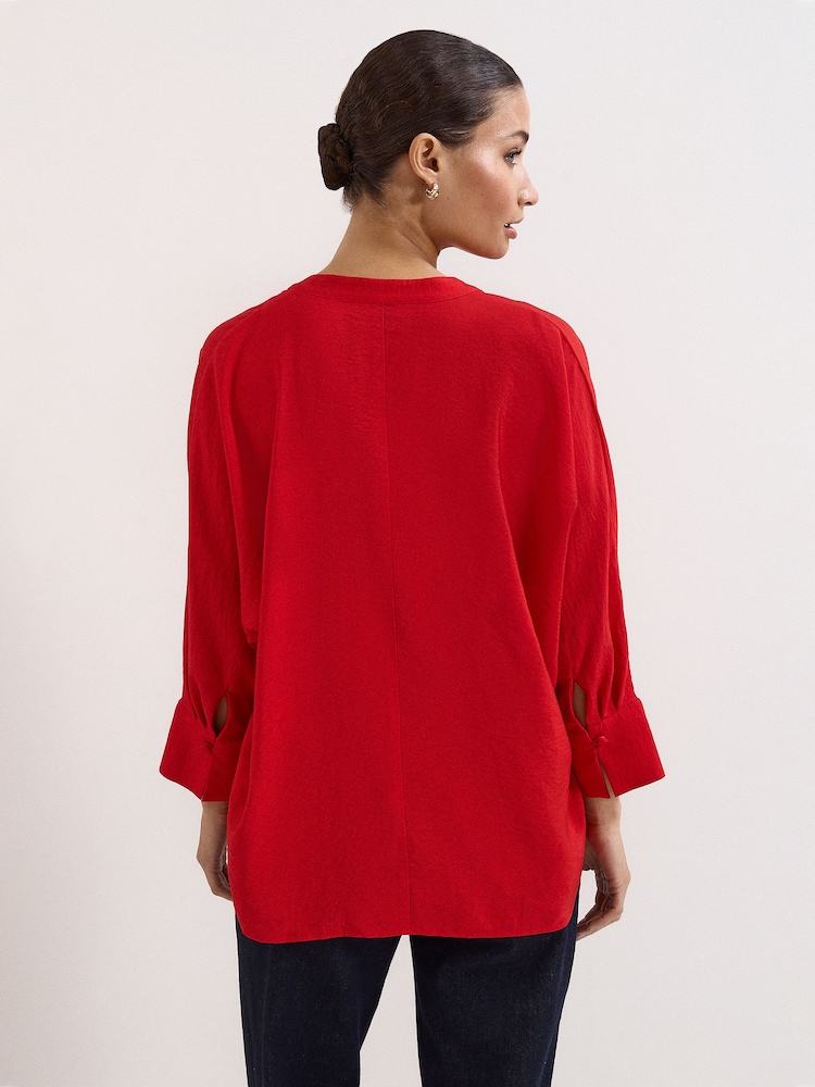 Phase Eight Red Cynthia Red Blouse - Image 2 of 7 Phase Eight Red Cynthia Red Blouse - Image 2 of 7