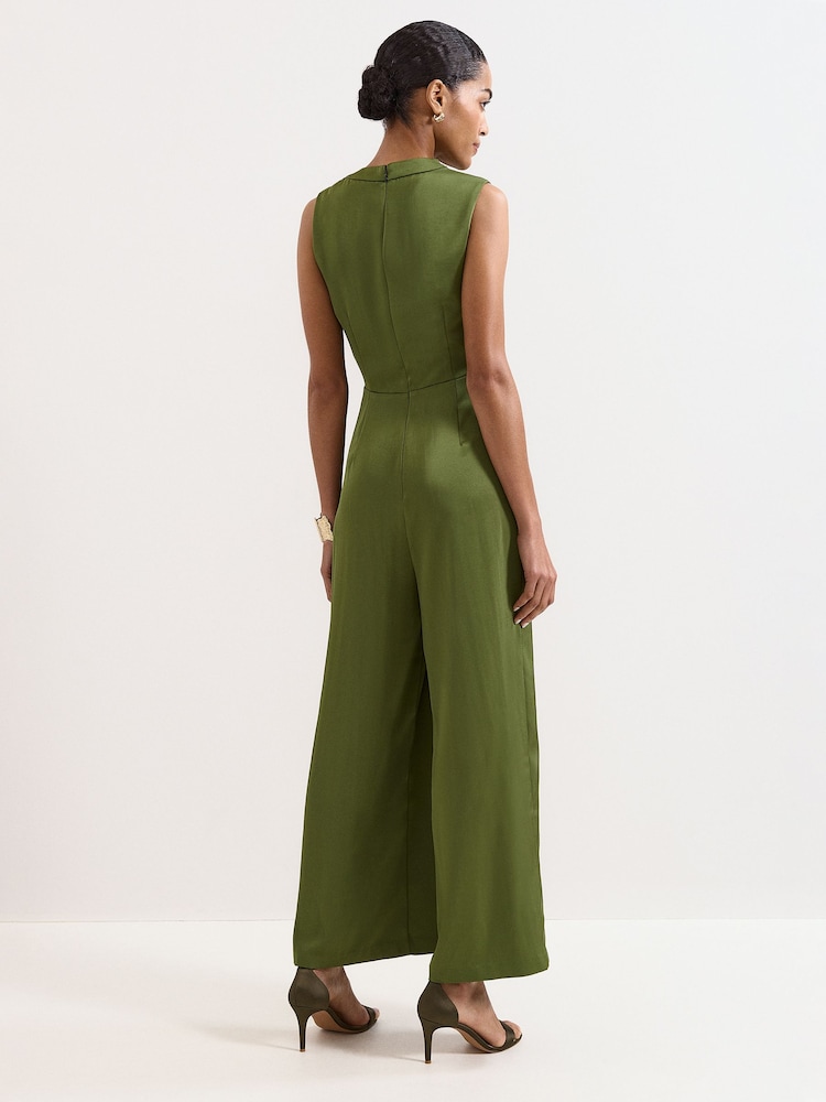 Phase Eight Green Avril Olive Jumpsuit - Image 2 of 6