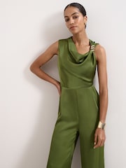 Phase Eight Green Avril Olive Jumpsuit - Image 3 of 6