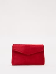 Phase Eight Red Suede Clutch Bag - Image 3 of 5