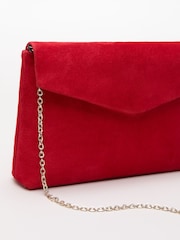 Phase Eight Red Suede Clutch Bag - Image 4 of 5