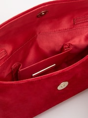 Phase Eight Red Suede Clutch Bag - Image 5 of 5