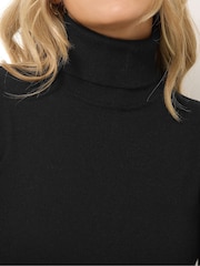 Long Tall Sally Black Knitted Roll Neck Jumper - Image 4 of 5