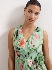 Phase Eight Green Simara Floral Dress - Image 4 of 7