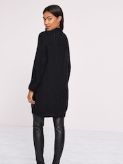Lipsy Black Mixed Cable Knit Cardigan - Image 2 of 4