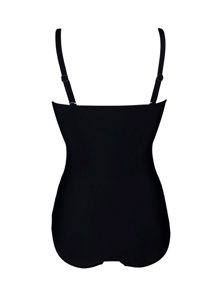 Pour Moi Black Santa Monica Removable Straps Tummy Control Swimsuit - Image 3 of 3 Pour Moi Black Santa Monica Removable Straps Tummy Control Swimsuit - Image 3 of 3