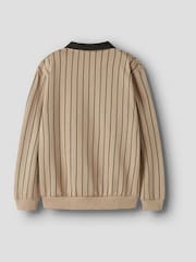 Name It Brown Football Badge Long Sleeve Polo Top - Image 3 of 4