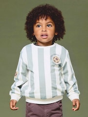 Name It Green Striped Football Sweatshirt - Image 2 of 4
