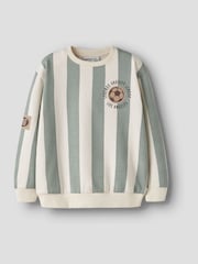 Name It Green Striped Football Sweatshirt - Image 3 of 4