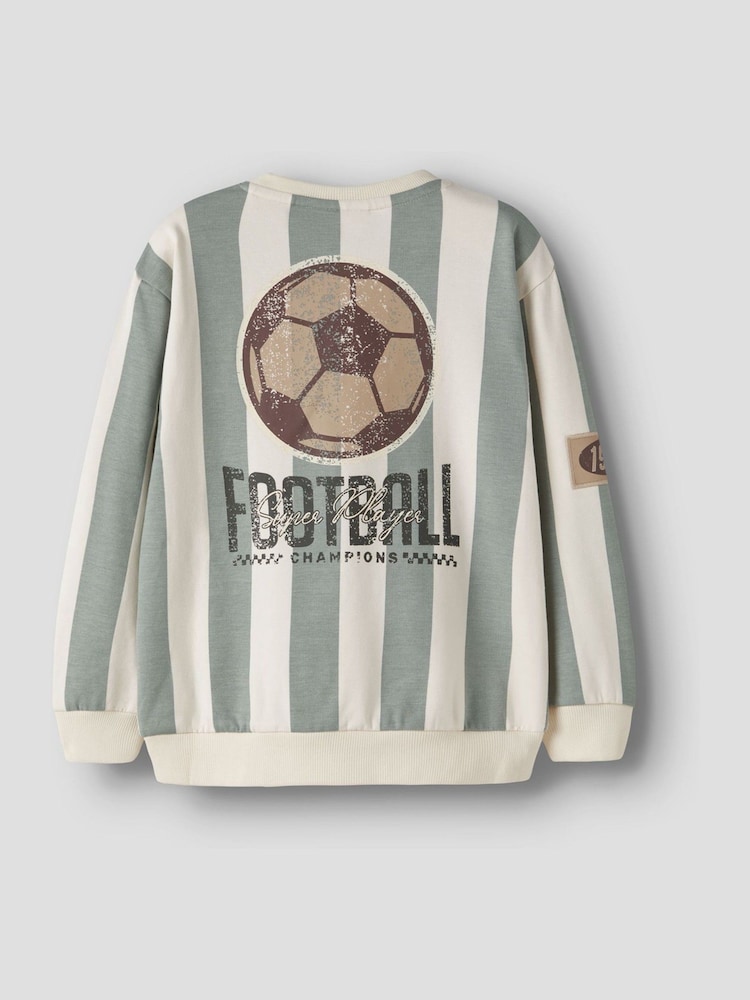 Name It Green Striped Football Sweatshirt - Image 4 of 4 Name It Green Striped Football Sweatshirt - Image 4 of 4