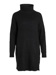 VILA Black Roll Neck Knitted Dress - Image 5 of 5