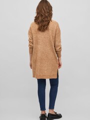 VILA Camel Roll Neck Knitted Dress - Image 3 of 5