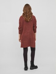 VILA Rust Roll Neck Knitted Dress - Image 3 of 5