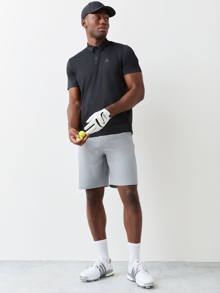 Montirex Black Golf Polo Shirt - Image 2 of 5 Montirex Black Golf Polo Shirt - Image 2 of 5
