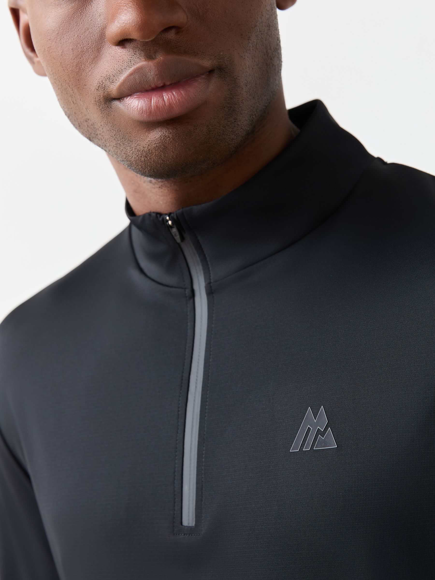Buy Montirex Black Golf 1/4 Zip Sweat Top from Next Jordan