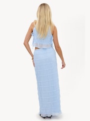 LOAVIES Blue The Blossoming Haven Maxi Skirt With Ruffles - Image 2 of 5
