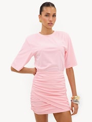 LOAVIES Pink Simply Perfect Love Dress With Shoulder Pads - Image 1 of 5