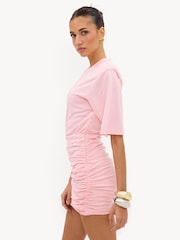 LOAVIES Pink Simply Perfect Love Dress With Shoulder Pads - Image 4 of 5