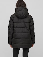 VILA Black Padded Hood Coat - Image 3 of 5