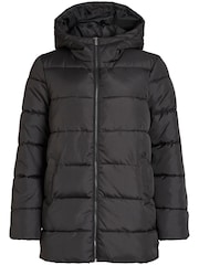 VILA Black Padded Hood Coat - Image 5 of 5
