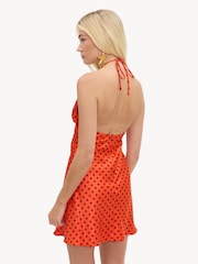 LOAVIES Red Everlasting Love Mini Dress With Dark Red Polka Dots - Image 2 of 4