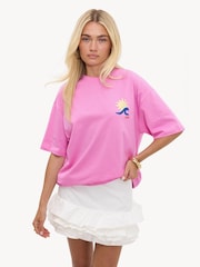 LOAVIES Pink Sunset In My Soul Pink T-Shirt - Image 1 of 4