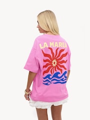 LOAVIES Pink Sunset In My Soul Pink T-Shirt - Image 2 of 4