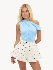 LOAVIES White Ready For Anything Shorts With Polka Dots - Image 3 of 5
