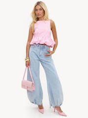LOAVIES Pink Live Your Passion Ruffled Top - Image 4 of 4