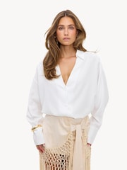 LOAVIES White Whisper Soft V-Neck Blouse - Image 1 of 4