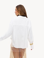 LOAVIES White Whisper Soft V-Neck Blouse - Image 2 of 4