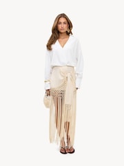 LOAVIES White Whisper Soft V-Neck Blouse - Image 4 of 4