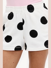LOAVIES Black Never Look Back Shorts With Polka Dots - Image 4 of 4