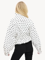 LOAVIES White Cocooned In Calm Polka Dot Jacket - Image 2 of 5