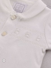 Emile Et Rose White Jesse - Front Opening All In One with teddy embroidery & Hat - Image 4 of 4