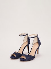 Phase Eight Blue Suede Sandals - Image 4 of 6